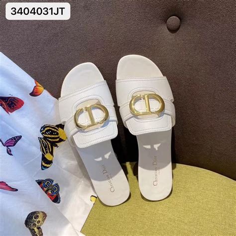 christian dior slippers white